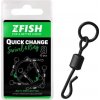 Rybářská karabinka a obratlík Zfish Obratlík Quick Change Swivel with Ring 10ks