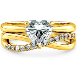 Mabell Set dámských stříbrných prstenů CARA CZ221R0442 GOLD 5C45