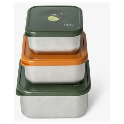 Citron Sada 3 stohovatelných boxů z nerezu Tiger – Zboží Dáma