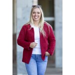 Italy fashion sako DAMIO Červená – Zboží Dáma