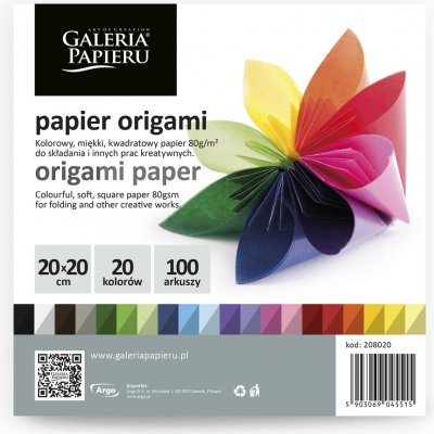Galeria Papieru origami papír barevný 20x20cm 100ks – Hledejceny.cz