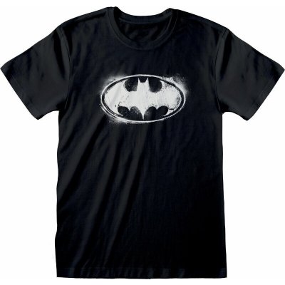 Batman tričko Distressed Mono Logo Černá – Sleviste.cz