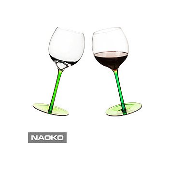 SAGAFORM Rocking Wine Glass 2ks zelené 55 cl