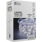 Pro-Tech shop Světelný řetěz micro LED na cívce 1000 diod studená bílá 100m 69824 – Hledejceny.cz