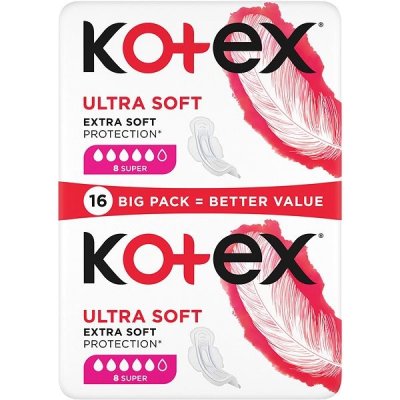 Kotex Ultra Soft Super vložky 16 ks – Zboží Dáma