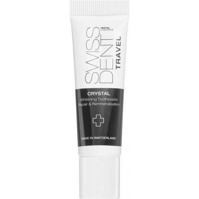 Swissdent Crystal Travel Tube remineralizační zubní pasta s bělicím účinkem 10 ml – Zbozi.Blesk.cz