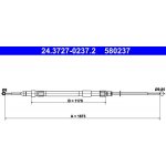 Lanko ruční brzdy ATE 24.3727-0237 (AT 580237) – Zboží Mobilmania