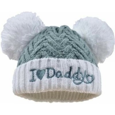 Kojenecká šalvějová čepička I LOVE DADDY – Zboží Dáma