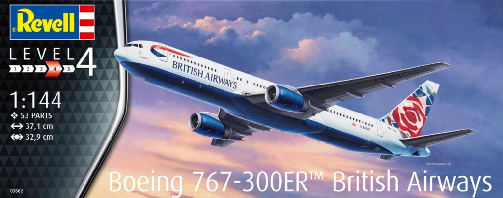 Revell Boeing 767-300ER British Airways Chelsea Rose 1:144