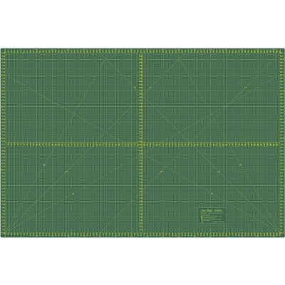 Donwei Řezací podložka na látky patchwork DONWEI DW 12121 samosvorná zelená 90x60cm vel. L tloušťka 3mm – Sleviste.cz