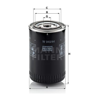MANN-FILTER Olejový filtr W 940/44 – Zboží Mobilmania