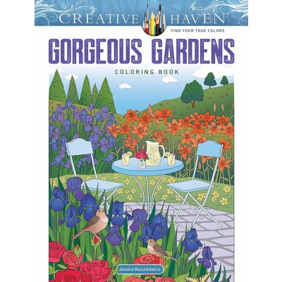 Creative Haven Gorgeous Gardens antistresové omalovánky Jessica Mazurkiewicz – Sleviste.cz