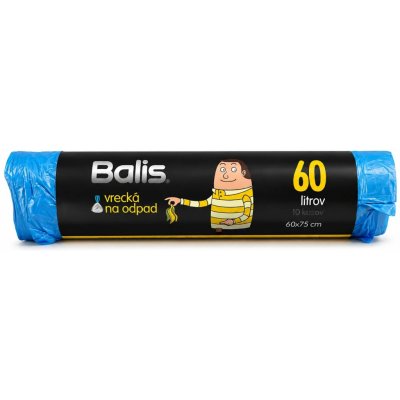 Balis pytle zatahovací HDPE 60 l 12µm 10ks modré – Sleviste.cz
