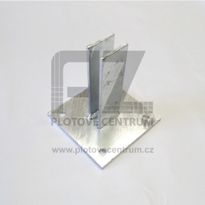 Patka sloupku na podezdívku | pozinkovaná | pro sloupek obdélníkového profilu 60 × 40 mm – Zboží Mobilmania