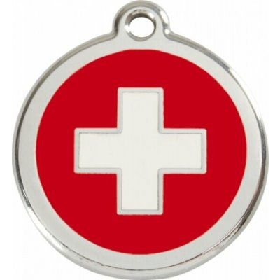 Red Dingo Známka Švýcarský kříž červený M 30 mm – Hledejceny.cz