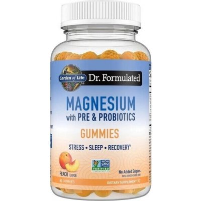 Garden of Life Magnesium s pre- a probiotiky ve formě žvýkacích tablet broskev 60 žvýkacích tablet – Hledejceny.cz