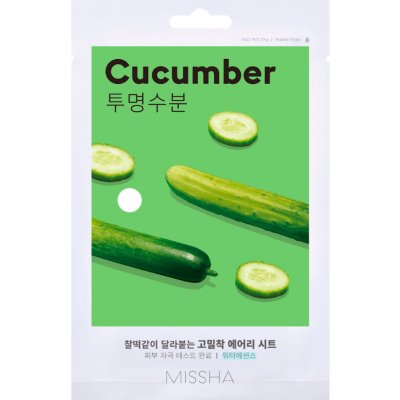 Missha Pleťová maska s výtažkem z okurky Airy Fit Sheet Mask Cucumber - 19 g 1 ks – Zboží Dáma