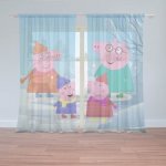 Sablio Záclony Prasátko Pepina Rodina: 2ks 150x250cm – Hledejceny.cz