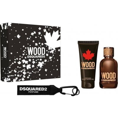 Dsquared2 Red Wood EDT 50 ml + sprchový gel 100 ml + maska na spaní dárková sada – Zboží Mobilmania