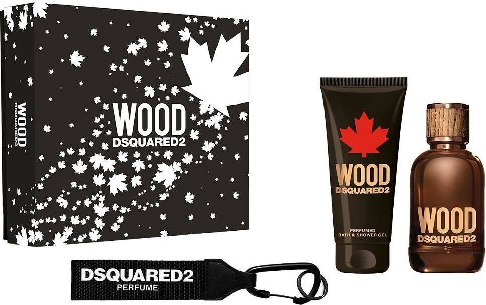 Dsquared2 Red Wood EDT 50 ml + sprchový gel 100 ml + maska na spaní dárková sada