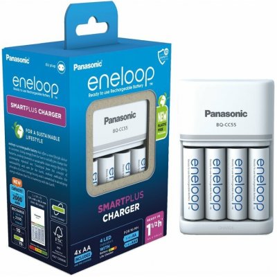 Panasonic ENELOOP EKO BQ-CC55 + 4x AA 2000 mAh K-KJ55MCC40E