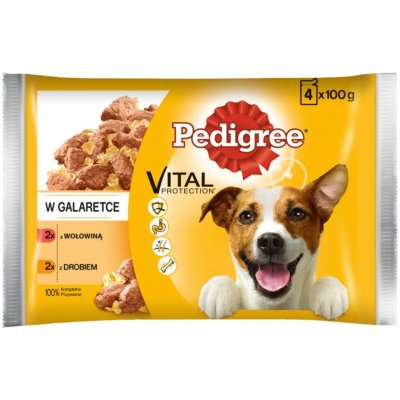 Pedigree Adult hovězí a jehněčí ve šťávě 4 x 100 g – Hledejceny.cz