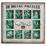 EUREKA Sada 10 kovových hlavolamů zelená – Zboží Mobilmania