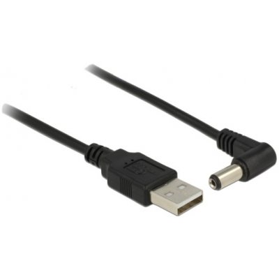 DeLock napájecí kabel USB > DC 5.5 x 2.1 mm samec 90° 1.5 m – Zbozi.Blesk.cz