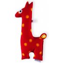 Šapitó Žirafa malá červená žl. puntík chrastítko