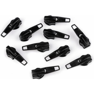 Jezdec ke spirálovým zipům No 5 - černá (10 ks) – Zboží Mobilmania