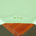 Veba Ubrus Gama bavlna satén zelená s výšivkou Sedmikrásky 40x120 cm – Hledejceny.cz