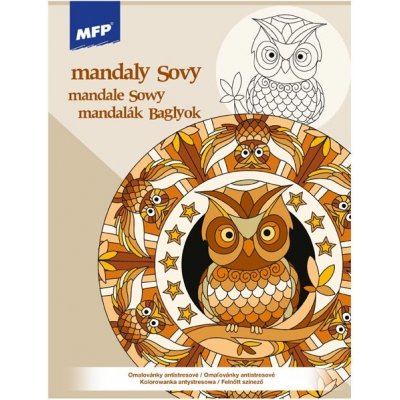 MFP 5301071 Omalovánky antistresové Mandaly Sovy – Zboží Mobilmania