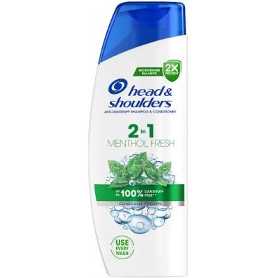 Head & Shoulders Menthol Fresh 2in1 Šampon proti Lupům 330 ml. Osvěžující Mentolová Vůně – Zboží Mobilmania