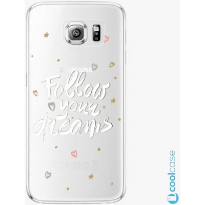 Pouzdro iSaprio Follow Your Dreams Samsung Galaxy S6 Edge bílé