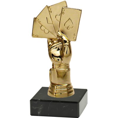 Figurka poker zlatá 10,5 cm – Sleviste.cz
