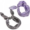 Šátek Satin bandana 2-pack lavender/asphalt