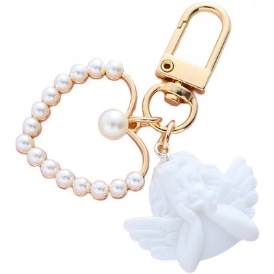 Přívěsek na klíče a kabelku Amparo Miranda Andělíček s perlami – Hledejceny.cz