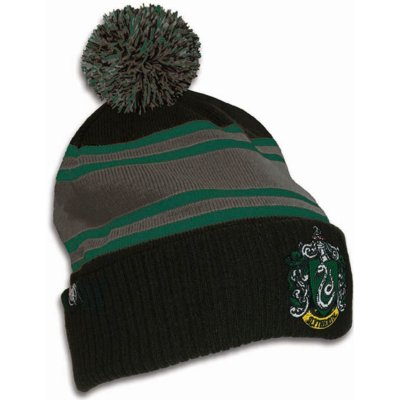CurePink Zimní čepice s bambulí Harry Potter Slytherin Snake – Hledejceny.cz