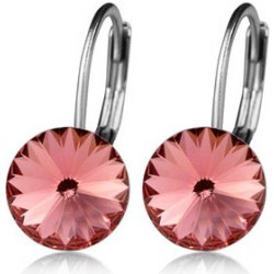 Nubis ocelové náušnice s krystaly Swarovski ROSE PEACH NBS08-RP