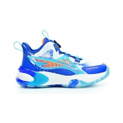 Progress Junior Basketball dětské sportovní boty s kolečkem SLL lehké a prodyšné bílá/modrá/tyrkys – Zboží Mobilmania
