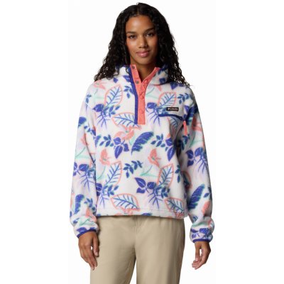 Columbia Helvetia II Printed Cropped Half Snap bílá modrá – Zboží Dáma
