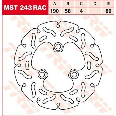 TRW MST243RAC brzdový kotouč, zadní PGO PM 50 X rok všechny roky