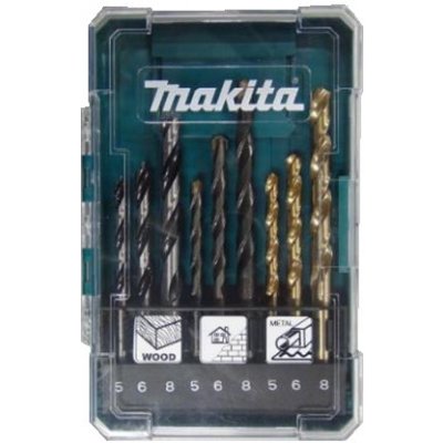 Makita sada vrtáků do kovu/dřeva/zdiva 5/6/8mm, 9ks = oldD-08660 D-71962 – Zboží Mobilmania