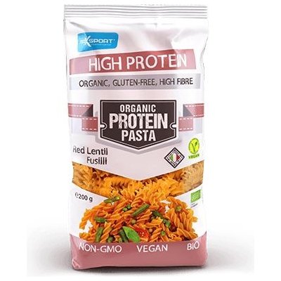 MaxSport Organic Protein Pasta Fusilli z červené čočky 200 g – Zbozi.Blesk.cz