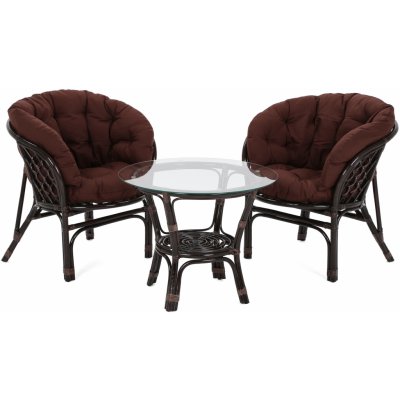 Home&Garden Zahradní sestava Bahama Brown / Brown 2+1 – Zboží Mobilmania
