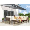 Pergola Gutta Terrassendach Original antracit 3,06 x 3,06 m