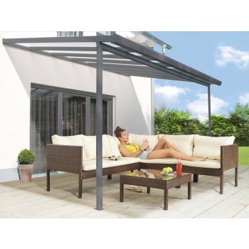 Gutta Terrassendach Original antracit 3,06 x 3,06 m