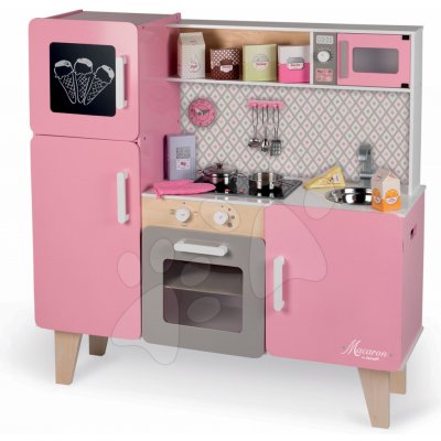 Janod elektronická dřevěná kuchyňka Macaron Big Cooker 06571 růžová – Sleviste.cz