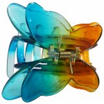 Dvoubarevný skřipec na vlasy Barva: modrá – Zboží Dáma