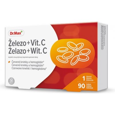 Dr.Max Železo + Vit. C 90 tablet – Sleviste.cz